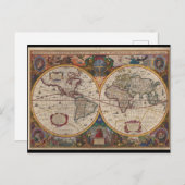 1633 Nova Totius Terrarum Orbis Geographica Briefkaart (Voorkant / Achterkant)