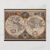 1633 Nova Totius Terrarum Orbis Geographica Briefkaart (Voorkant)