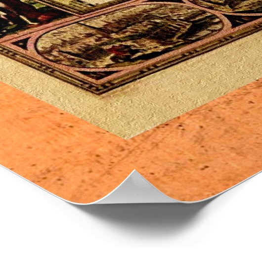 1635 Poster van oude Wereldkaart (Hoek)