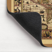 1635 Wereldkaart door Willem Blaeu Mousepad Muismat (Hoek)