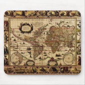 1635 Wereldkaart Mousepad Muismat (Voorkant)