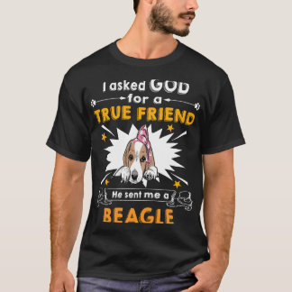 164 - Vraag aan God een echte vriend, een Beagle T-shirt