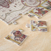 1652 Kaart van de wereld, Wereldkaart Doncker Zee  Legpuzzel (Zijkant)