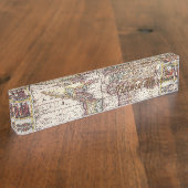 1652 Kaart van de wereld, Wereldkaart Doncker Zee  Naambordje (Zijkant)