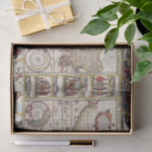 1652 Kaart van de wereld, Wereldkaart Doncker Zee  Tissuepapier (Geschenk)