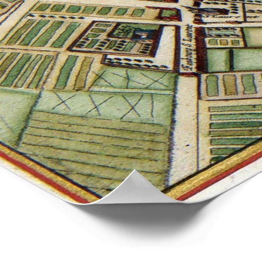 1657 Paris Map Poster (Hoek)