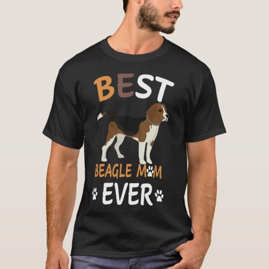 165 Beste Beagle-moeder ooit T-shirt (Voorkant)