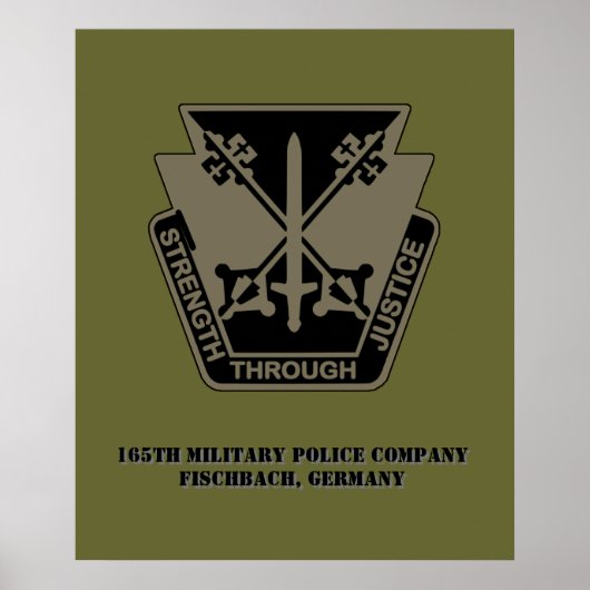 165e Poster van de Militaire Politie (Voorkant)