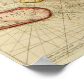 1660 kaart van Texel Poster (Hoek)