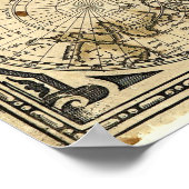 1660 Wereldkaart door Frederick de Wit Poster (Hoek)