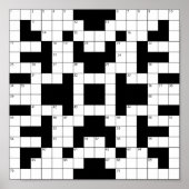 16640-crossword-puzzle-vector CROSSWORD PUZZZLE VE Poster (Voorkant)