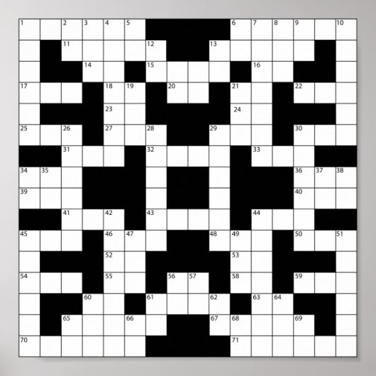 16640-crossword-puzzle-vector CROSSWORD PUZZZLE VE Poster (Voorkant)