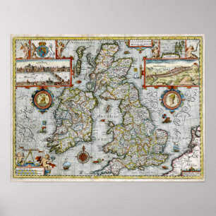 1676 Koninkrijk Groot-Brittannië en Ierland Poster