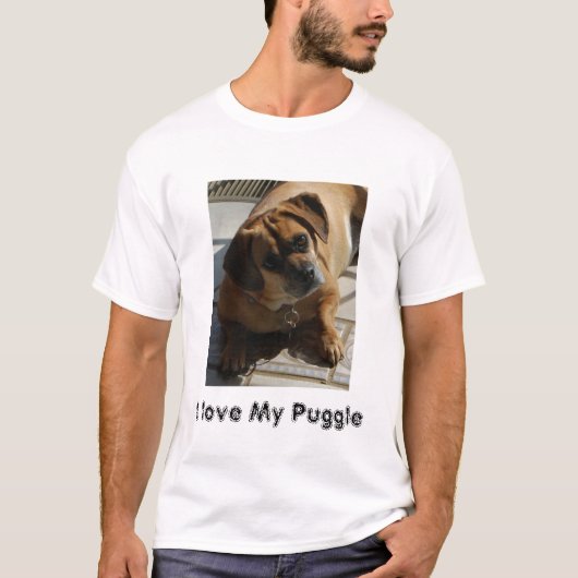 167, ik hou van Mijn Puggle T-shirt (Voorkant)