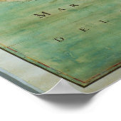 1681 Kaart van Oost-Amerika door Claude Abbot Bern Poster (Hoek)