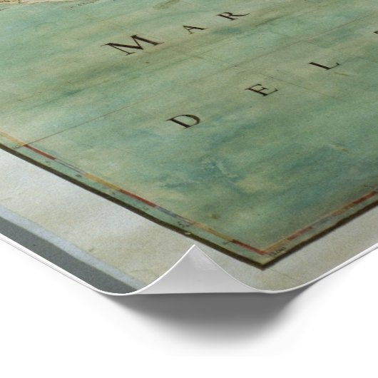 1681 Uitzicht Noord-Amerika Poster (Hoek)