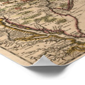 1683 Kaart van de kolonies Poster (Hoek)