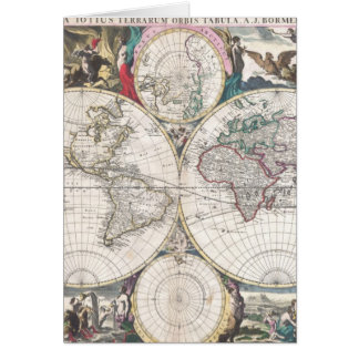 1685 Bormeesterkaart van de wereld