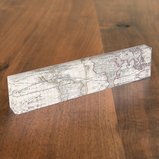 1685 Bormeesterkaart van de wereld Naambordje (Zijkant)