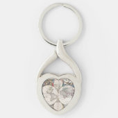 1685 Bormeesterkaart van de wereld Sleutelhanger (Voorkant)