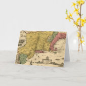 1685 Map - New Belgium, The New World, New England Kaart (Gele Bloem)