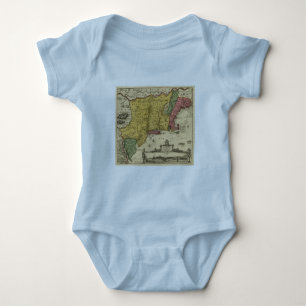 1685 Map - New Belgium, The New World, New England Romper