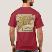 1685 Map - New Belgium, The New World, New England T-shirt (Achterkant)