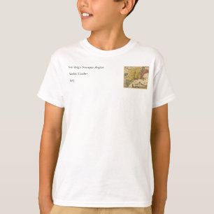 1685 Map - New Belgium, The New World, New England T-shirt