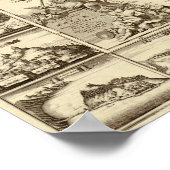 1688 Griekenland / Griekse Peloponesische kaart Poster (Hoek)