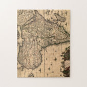 1688 Oude Wereldkaart van Afrika Jigzaag Puzzle Ga Legpuzzel (Verticaal)