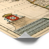 1690 Kaart van Portugal Poster (Hoek)