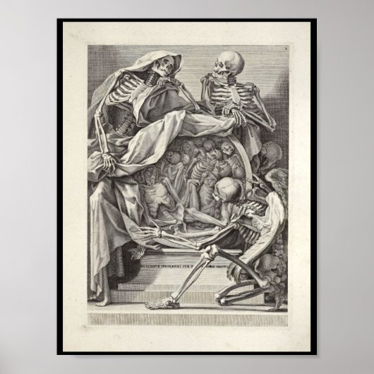 1691 Kunstmatige anatomie skeletten Kunst Afdrukke Poster (Voorkant)