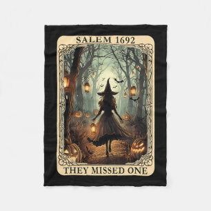 1692 Halloween Witch Ze missen een Tarot Kaart Wo Fleece Deken