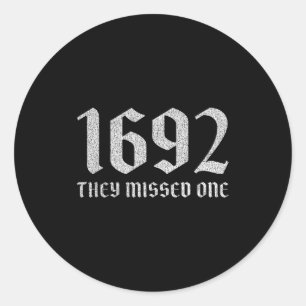 1692 misten een grappige Halloween heks donkere hu Ronde Sticker