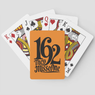 1692 Ze misten één heks Halloween griezelig seizoe Pokerkaarten