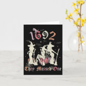 1692 Ze misten er één Salem Je miste één Hallowee Kaart (Gele Bloem)