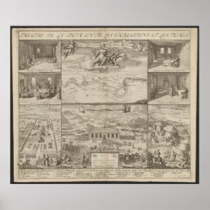 1699 Verdrag van Karlowitz Plan, Kaart van Europa Poster