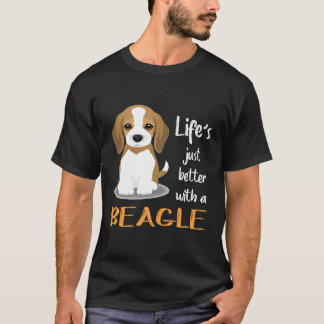 169 Het leven is beter met een Beagle T-shirt