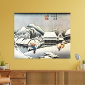 16. 蒲 宿, 広 Kanbara-juku, Hiroshige, Ukiyo-e Canvas Afdruk (Insitu (Woonkamer))