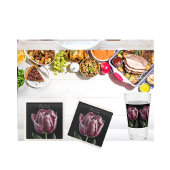 16 0z "Elegant Paarse Tulp" Amerikaanse stijl- Gla Glas