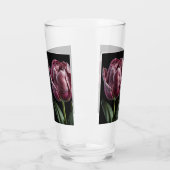 16 0z "Elegant Paarse Tulp" Amerikaanse stijl- Gla Glas (Links)