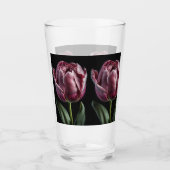 16 0z "Elegant Paarse Tulp" Amerikaanse stijl- Gla Glas (Voorkant)