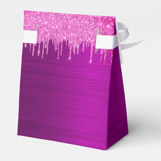 16 16e verjaardag paarse glitter bedankt bedankdoosjes (Achterkant)