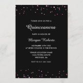 16 16e verjaardag van de roze dress & Black Sweet Kaart (Achterkant)