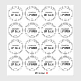 16 1,9 inch duidelijke lippenbalsem etiketten sticker