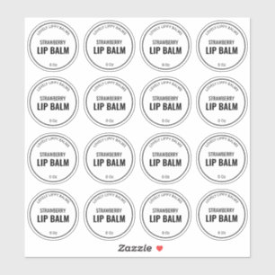16 1,9 inch duidelijke lippenbalsem etiketten sticker