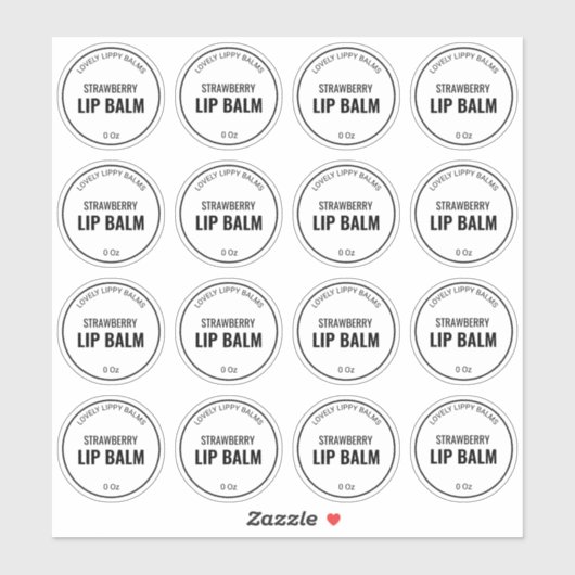 16 1,9 inch duidelijke lippenbalsem etiketten sticker (Vel)