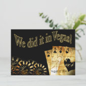 16:30 Gary & Katy Las Vegas Deluxe Wedding Kaart (Staand voorkant)