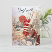 *~*  16 A101 Cocktail FOTO Nashville AFGRADUUSFEES Kaart (Staand voorkant)