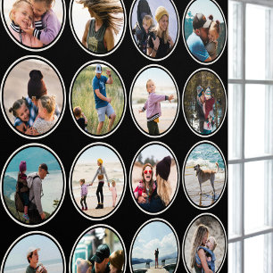 16 Aangepaste foto's & kleur cirkel zwart gebroken Behang